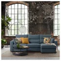 IKEA ESKILSTUNA ЭСКИЛЬСТУНА, 3-местный диван с козеткой, Окрашенный в синий цвет 995.201.91 фото thumb №6