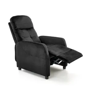Крісло реклайнер м'яке розкладне HALMAR FELIPE 2, чорний фото