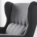IKEA STRANDMON СТРАНДМОН, кресло с подголовником, Nordvalla темно-серый 203.432.24 фото thumb №6