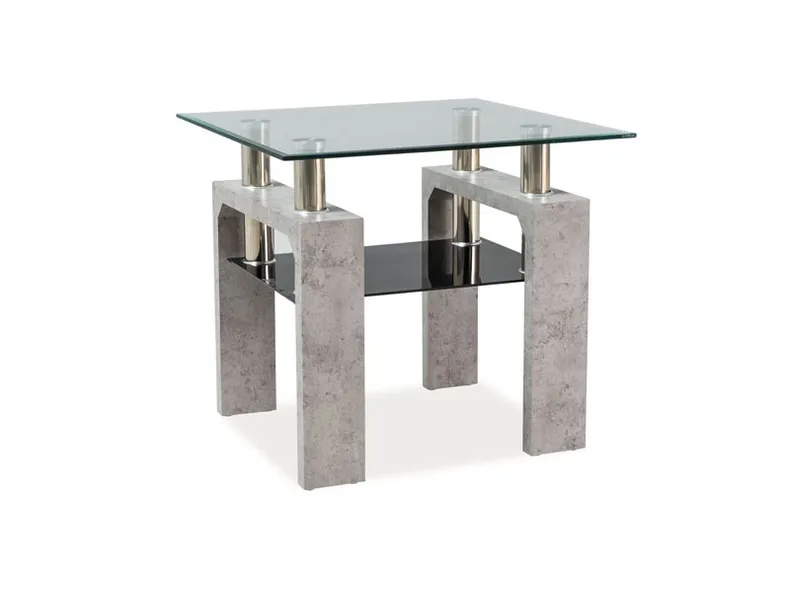 Журнальний стіл SIGNAL LISA D, ефект бетону, 60x60 фото №1
