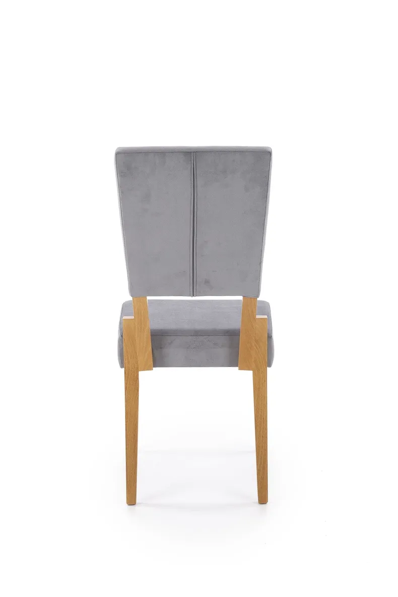 Кухонний стілець HALMAR Sorbus, оббивка - сірий, ніжки - дуб медовий (1шт=2шт) фото №6