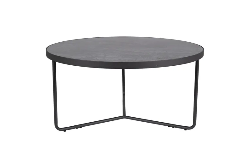 Журнальний стіл SIGNAL ANTILA, сірий (ефект каменю) / чорний, 80х40 см фото №5