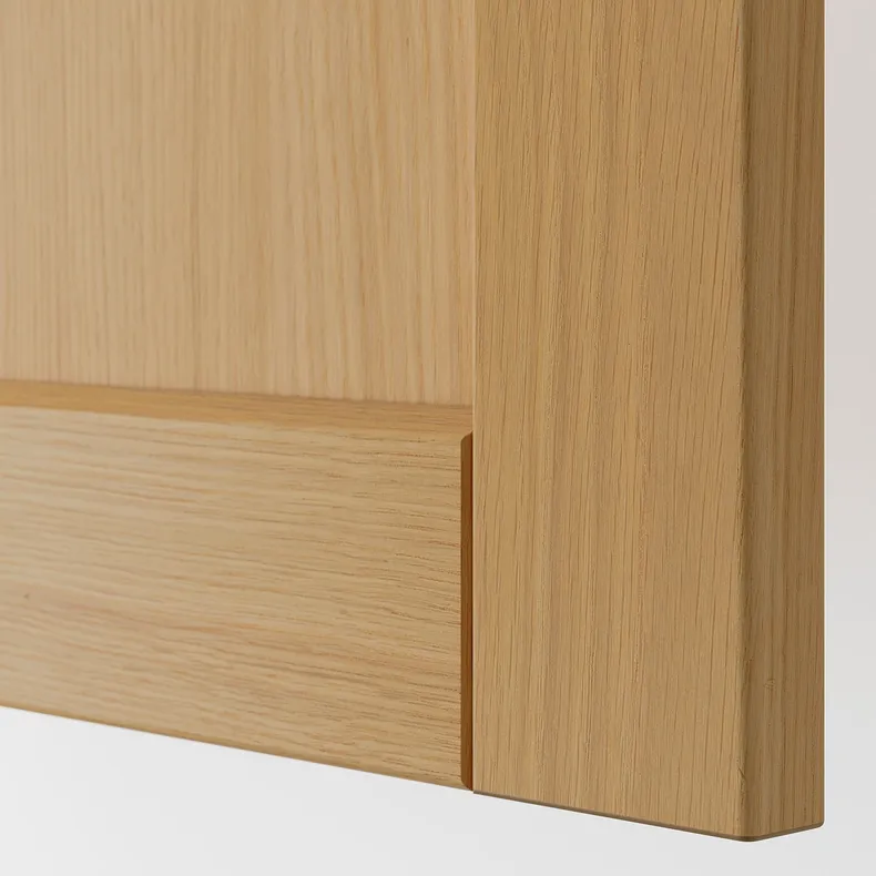 IKEA METOD МЕТОД, підлогова шафа для мийки+2 дверцят, білий / ФОРСБАККА дуб, 60x60 см 795.091.04 фото №2