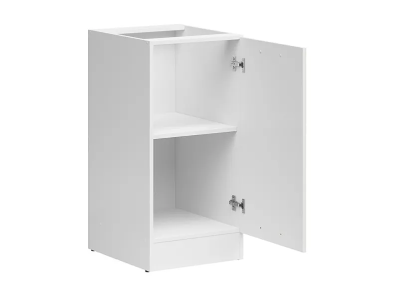 BRW Базовый шкаф для кухни Junona Line 50 см правый мел глянец, белый/мелкозернистый белый глянец D1D/50/82_P_BBL-BI/KRP фото №3