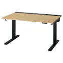 IKEA MITTZON МІТТЗОН, стіл регульований, електричний okl дуб / чорний, 120x80 см 495.277.84 фото thumb №2