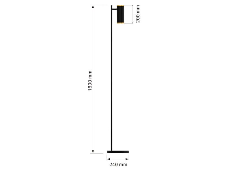 BRW Торшер LED/10W/1050LM/3000K черный Тулуза 091082 фото №5