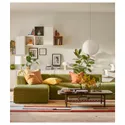 IKEA JÄTTEBO ЄТТЕБУ, 3,5-місн модульн диван з кушетками, САМСАЛА темний жовто-зелений 194.851.15 фото thumb №3