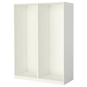 IKEA PAX ПАКС, 2 каркаси гардероба, білий, 150x58x201 см 198.952.64 фото