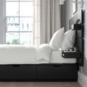 IKEA NORDLI НОРДЛІ, каркас ліжка з відд д / збер і матрац, з жорстким узголів'ям антрацит / екрехамн, 90x200 см 295.368.69 фото thumb №5