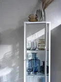 IKEA BAGGEBO БАГГЕБО, шафа зі скляними дверцятами, метал / білий, 34x30x116 см 805.029.98 фото thumb №3