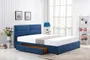 Двоспальне ліжко HALMAR MERIDA з шухлядою 160x200 см - синє фото