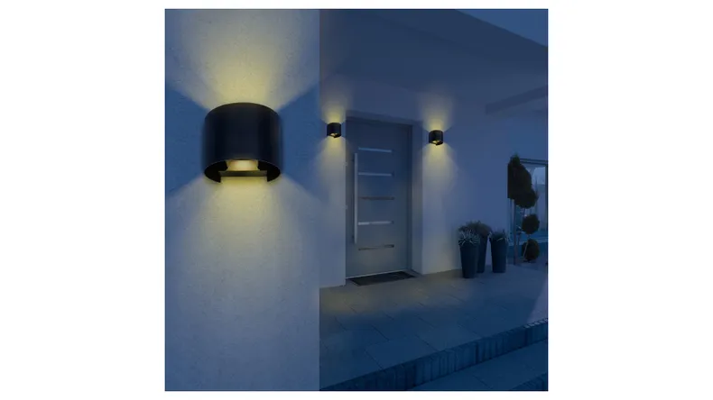 BRW Светодиодный настенный светильник Veronika для наружного применения алюминий черный 092989 фото №2