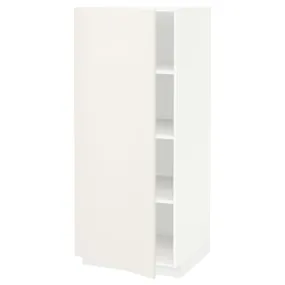 IKEA METOD МЕТОД, высокий шкаф с полками, белый / белый, 60x60x140 см 594.650.02 фото