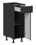 BRW Sole L6 30 см правосторонний кухонный шкаф с ящиком черный матовый, черный/черный матовый FM_D1S_30/82_P/SMB-CA/CAM фото thumb №3