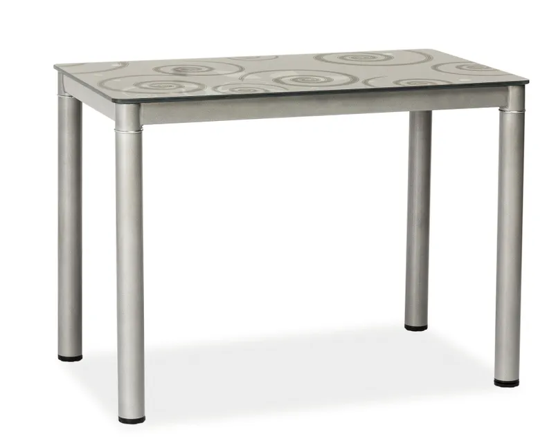 Стол обеденный стеклянный SIGNAL DAMAR, серый, 60x80 фото №1