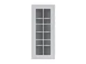 BRW Верхний кухонный шкаф Верди 40 см правый с дисплеем светло-серый матовый, греноловый серый/светло-серый матовый FL_G_40/95_PV-SZG/JSZM фото thumb №1