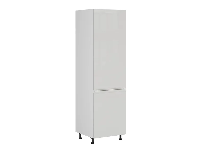 BRW кухонна шафа для вбудованого холодильника Sole 60 см ліва світло-сірий глянець, альпійський білий/світло-сірий глянець FH_DL_60/207_L/L-BAL/XRAL7047 фото №2