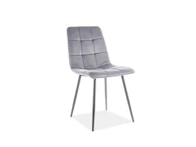 Кухонний стілець SIGNAL MILA Velvet, Bluvel 14 - сірий фото