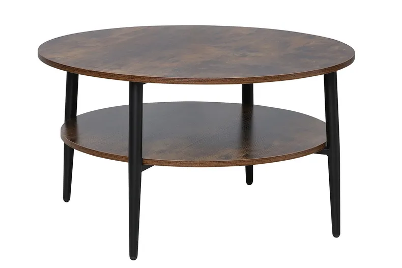 Журнальний столик SIGNAL ELLA B, рустикальний коричневий / матовий чорний, 60x60 фото №3