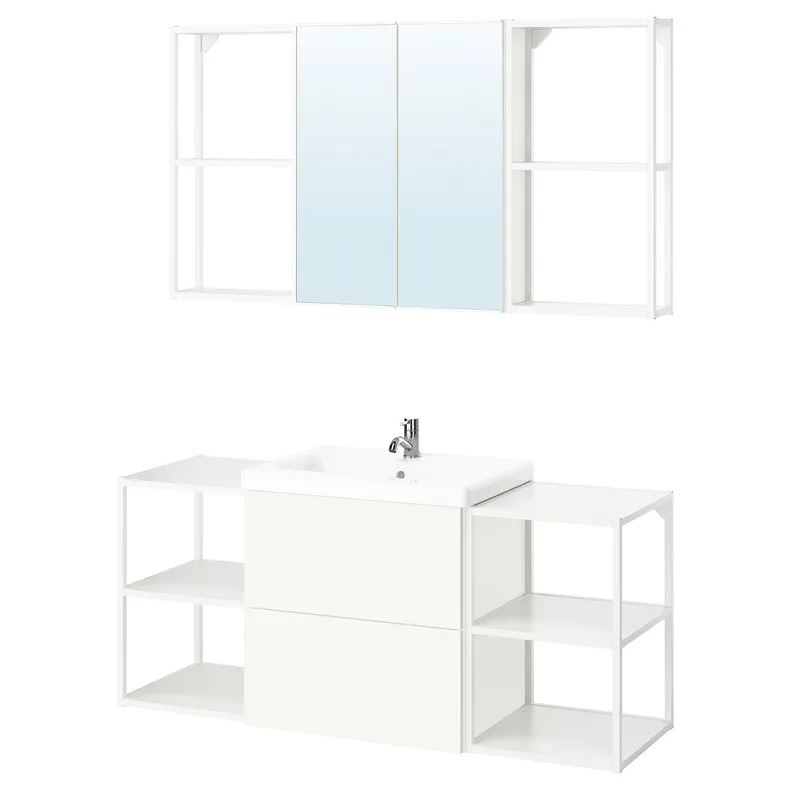 IKEA ENHET ЕНХЕТ, ванна, білий, 140x43x65 см 495.478.00 фото №1