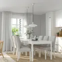IKEA EKEDALEN ЭКЕДАЛЕН / BERGMUND БЕРГМУНД, стол и 8 стульев, белый белый / светло-серый, 180 / 240 см 394.829.17 фото thumb №2