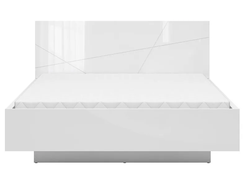 BRW Кровать Forn 160x200 с каркасом и контейнером белая глянцевая, белый глянцевый/высокоглянцевый белый LOZ/160/B-BIP фото №6