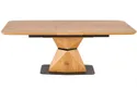 Кухонний стіл розкладний HALMAR DIAMOND 160-200x89 см, стільниця - золотий дуб, ніжка - золотий дуб фото thumb №5