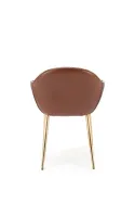 Кухонний стілець HALMAR K304 темно-сірий/коричневий/золотистий хром фото thumb №6