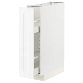 IKEA METOD МЕТОД / MAXIMERA МАКСИМЕРА, напольный шкаф / выдвижн внутр элем, белый Энкёпинг / белая имитация дерева, 20x60 см 494.734.08 фото