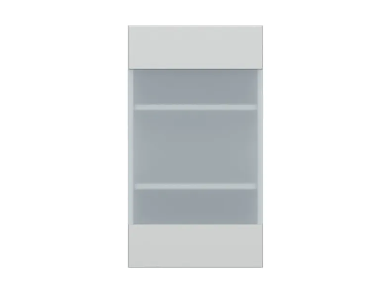 Кухонна шафа BRW Top Line 40 см права з дисплеєм світло-сіра матова, гренола сірий/світло-сірий матовий TV_G_40/72_PV-SZG/BRW0014 фото №1