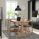 IKEA NACKANÄS НАККАНЭС / NACKANÄS НАККАНЭС, стол и 4 стула, акация, 140 см 694.675.62 фото thumb №2