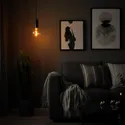 IKEA MARKFROST МАРКФРОСТ / MOLNART МОЛЬНАРТ, підвісний світильник із лампою, чорний мармур / еліпсовий різнокольоровий 894.945.31 фото thumb №2