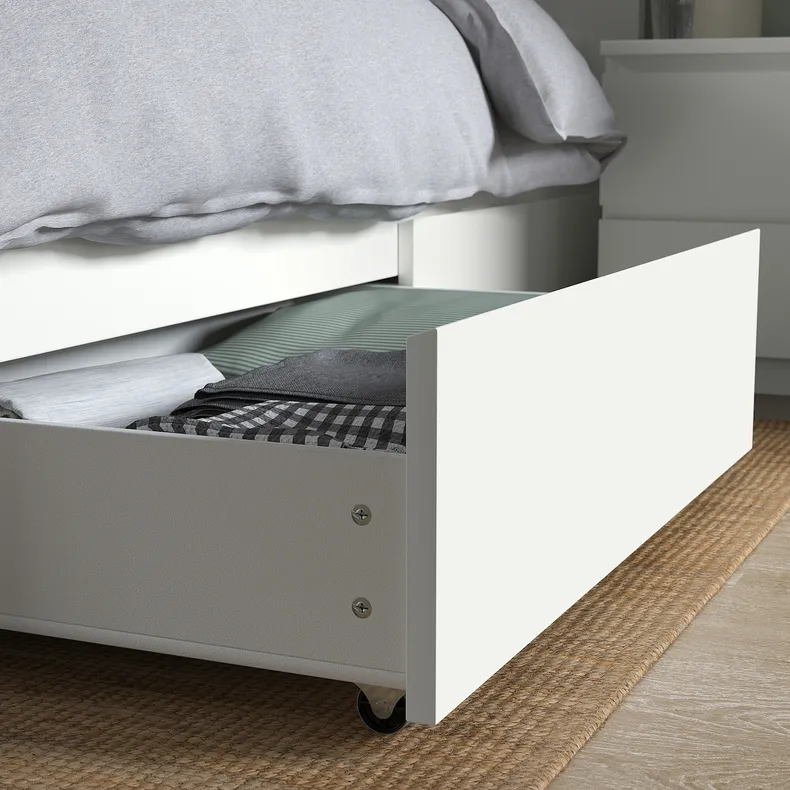 IKEA MALM МАЛЬМ, ящик д / высокого каркаса кровати, белый, 200 см 402.495.41 фото №3