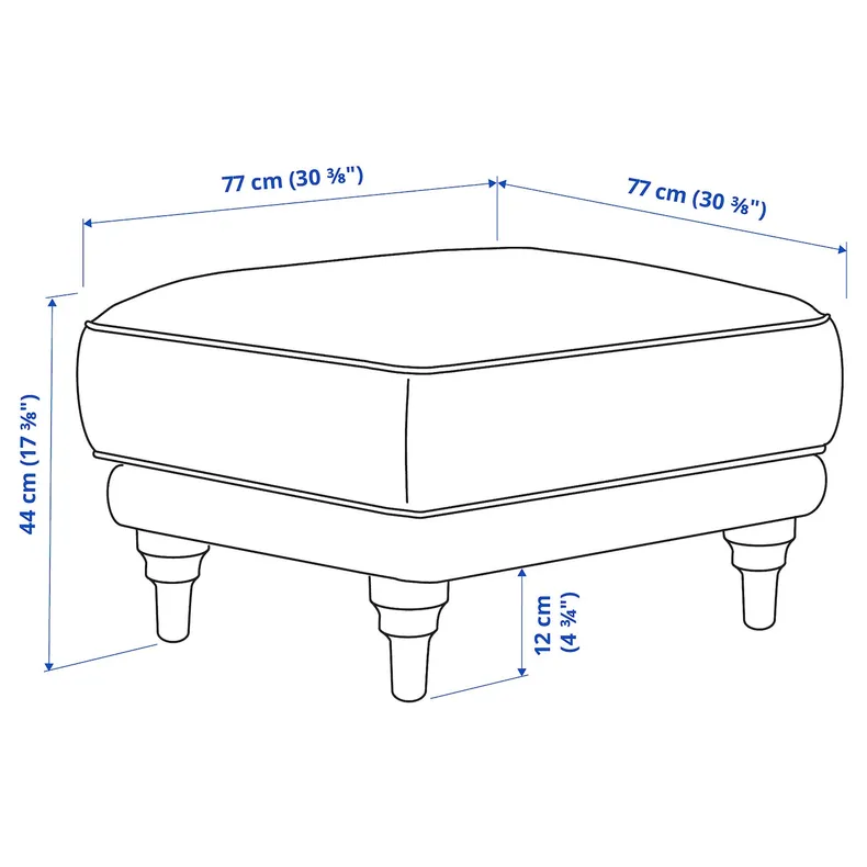 IKEA ESSEBODA ЕССЕБОДА, підставка для ніг, ТАЛЛЬМЮРА / класичний сірий береза 194.434.32 фото №4