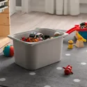 IKEA TROFAST ТРУФАСТ, комбинация для зберігання з коробкою, Лотками, світла білена сосна, сірий, 32x44x52 см фото thumb №4