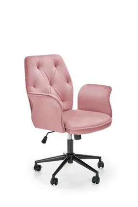 Кресло офисное вращающееся HALMAR TULIP розовый бархат фото