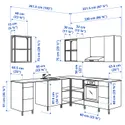 IKEA ENHET ЭНХЕТ, угловая кухня, белый 693.380.23 фото thumb №3