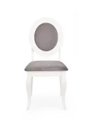 Кухонний стілець HALMAR BAROCK білий/сірий фото thumb №8