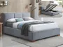 Кровать двуспальная бархатная SIGNAL MAISON, 160x200 см Bluvel 14 - серый фото