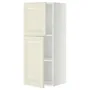 IKEA METOD МЕТОД, навісна шафа з полицями / 2 дверцят, білий / БУДБІН кремово-білий, 40x100 см 594.628.62 фото