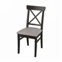 IKEA INGOLF ИНГОЛЬФ, стул, коричнево-черный / нолхага серо-бежевый 004.730.75 фото