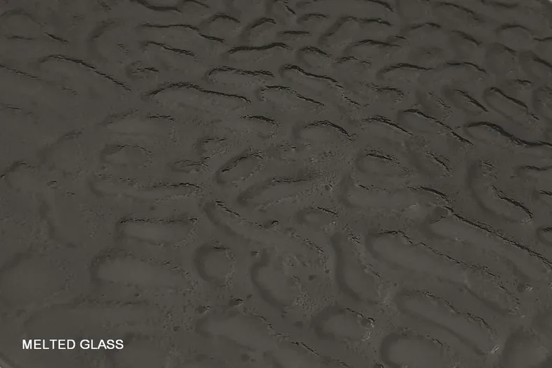 Стол обеденный SIGNAL SALVADORE MELTED GLASS матовый черный, 90x160 фото №4