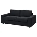 IKEA VIMLE ВІМЛЕ, чохол для 2-місного дивана-ліжка, з широкими підлокітниками / САКСЕМАРА чорно-синій 694.005.81 фото thumb №2