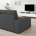 IKEA KIVIK КИВИК, 3-местный диван с козеткой, Талмира средне-серая 594.847.79 фото thumb №3