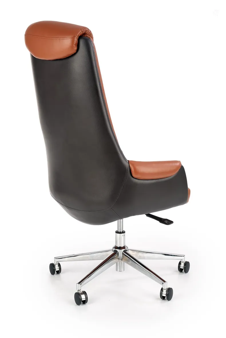 Кресло компьютерное, офисное вращающееся HALMAR CALVANO : темно-коричневый/светло-коричневый фото №5