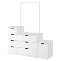 IKEA NORDLI НОРДЛІ, комод із 8 шухлядами, білий, 160x192 см 792.953.77 фото thumb №1