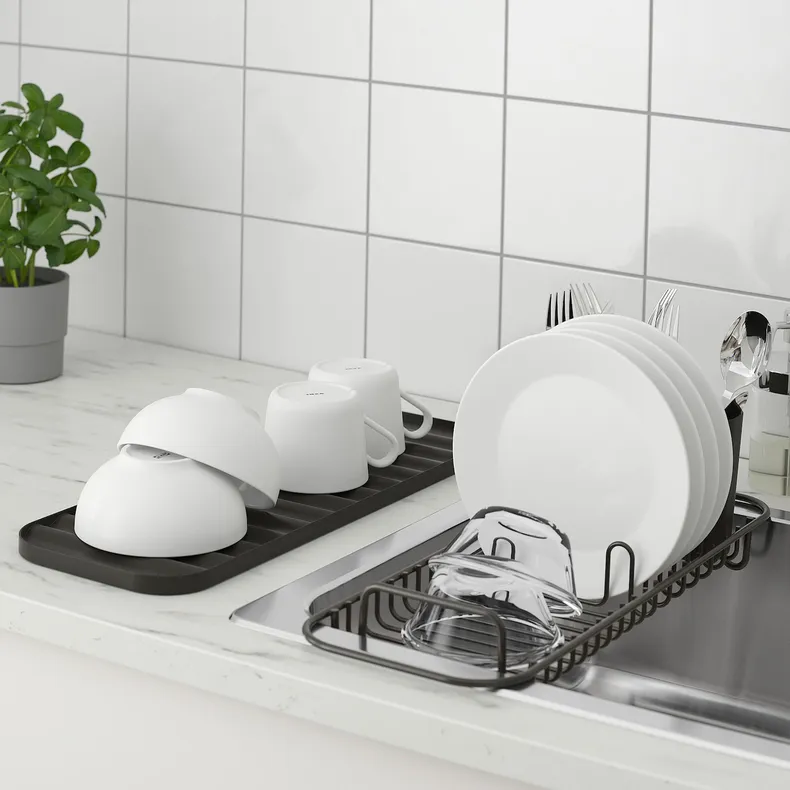 IKEA LILLHAVET ЛІЛЛГАВЕТ, багатофункц сушарка д/посуду, антрацит 804.612.76 фото №3