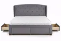 Двоспальне ліжко зі шухлядами HALMAR SABRINA 160x200 см сіре фото thumb №11
