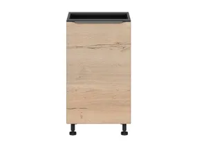 BRW Sole L6 базовый кухонный шкаф 45 см правый дуб галифакс натуральный, Черный/дуб галифакс натур FM_D_45/82_P-CA/DHN фото