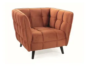 Мягкое кресло бархатное SIGNAL CASTELLO Velvet 1, Bluvel 4215 - корица фото